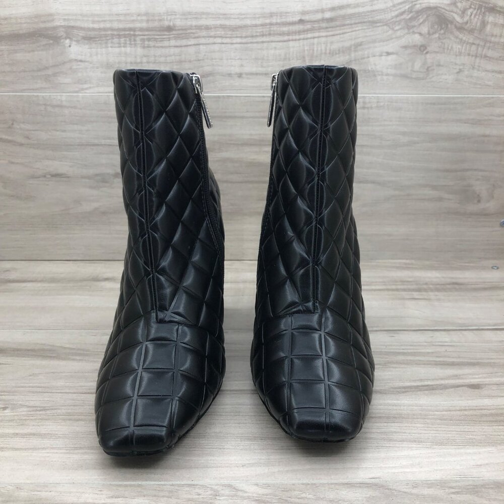 Cape Robbin Ankle Boots Womens 9 Black Quilted Zip Booties - Picture 5 of 11
